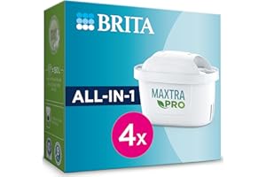 BRITA Filtro acqua rubinetto MAXTRA PRO All-in-1 confezione da 4 filtri - Riduce cloro, calcare, PFAS e metalli, filtro originale compatibile con caraffa acqua filtrante
