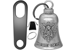 Anwlki Campanello da motociclista Guardian Fortuna Campanelle da motociclista Gremlin con 2 Portachiavi Accessori per Campanello per Motocicletta