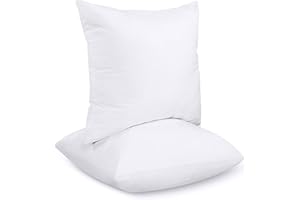 Utopia Bedding Set di 2 Cuscini, 45 x 45 cm Imbottitura per Cuscini, Cuscini Divano, Cuscino Interno (Bianco)
