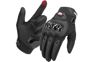 KEMIMOTO Guanti Moto Estivi, Guanti da Moto Uomo Donna, Guanti Moto con Protezione Dura, Guanti Sportivi Traspiranti per Moto, Ciclismo, Campeggio, Outdoor e Attività Sportive