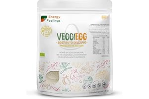 F Energy Feelings Uova Vegane in Polvere | Sostituto delle Uova Senza Glutine | Egg Replacer No Egg | Sapore e Consistenza simili all'Uovo | Adatto per preparare frittate e pancake | 360g