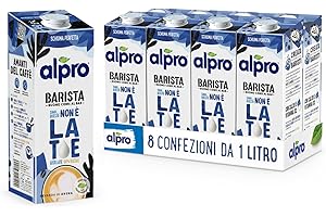 ALPRO, QUESTO NON È LATTE BARISTA - Bevanda all' AVENA, 100% Vegetale, Gusto Latte (8 confezioni x 1 Litro)