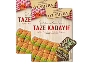 2 confezioni di fili per pasticceria Kadayif Kadaifi, per dessert in stile turco Kataifi Dubai, 400 gramm