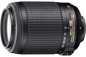Teleobiettivo zoom Nikon 55-200 mm f/4-5.6G AF-S VR DX IF-ED, per fotocamera reflex digitale Nikon (nero)
