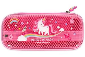 Legami - Astuccio Wonderwow, Tema Unicorn, 2 Scomparti e Portapenne interno, Scomparto interno con Tessuto a Rete, Chiusura a Zip, 23x11x5 cm