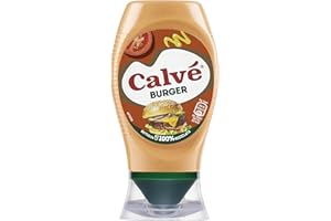 Calvé Salsa Burger, Formato 250 ml, Salsa Extragusto con Maionese, Senape, Cipolla e Salsa Worcestershire, Ideale per Sandwich e Burger, Bottiglia 100% riciclata