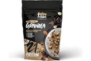 1 Attimo in Forma | Granola Proteica 20% Senza Zuccheri Aggiunti 300 grammi - Ricca di Fibre Croccante Colazione Nutriente (1 Confezione, Cioccolato Mandorla e Nocciola)