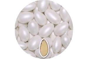 EinsSein 1kg Confetti di Mandorle Matrimonio Conchiglia blanco perla confettata confetto battesimo comunione cresima nascita confettis alla laurea decorazioni bimba bomboniere confetto mandorla