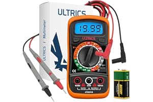 ULTRICS Multimetro Digitale, Professionale Amperometro Voltmetro Ohmmetro, Mini Portatile Multimeter Elettrico Amp Ohm Volt DC/AC Corrente Stroomweerstand, Schakeling, Diode, Elektrische Tester