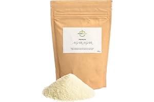 Agar Agar 100 g in Polvere per Cucinare - Ebook in Omaggio con 12 Ricette - Addensante Alimentare per Dolci, Cucina Molecolare & Mixology - Agar Agar Gelificante 100% di Purezza