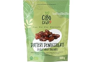 Datteri Denocciolati Bio e Crudi - 500g. Datteri Secchi Deglet Nour Biologici al Naturale. Datteri Disidratati. Pitted Dates Raw and Organic.
