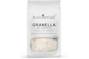 ITALIA SPEZIE - Granella di cocco - 200 g - Cocco Rapé, Cocco Disidratato, Fiocchi di cocco, Ricco di Fibre e Sali Minerali, Naturale al 100%, senza additivi per ricette dolci e salate