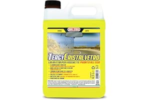 Ma-Fra, Tergy Cristalvetro, Liquido Lavavetri Per Vaschette Tergicristallo, Pronto All'Uso, Anticalcare, Non Lascia Aloni, Profumo di Limone, Elimina Tracce di Smog, Migliora Visibilità, Tanica 4500ml