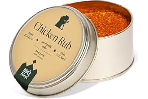 BBQ KING - Chicken Rub Confezione da 70 Gr, Dry Rub Bbq per Pollame Ideale per Barbecue e Grill, Set Spezie Cucina 100% Made in Italy, Miscela di Spezie per Carni Bianche (Pollo, Tacchino, Anatra)