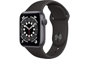 Apple Watch Series 6 (GPS, 40MM) Cassa in Alluminio Grigio Siderale con Cinturino Sport Nero (Ricondizionato)
