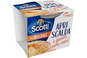 Riso Scotti, Apri Scalda e Gusta Integrale, Cup di Riso Italiano Monoporzione, Pronto in 1 Minuto, 200g