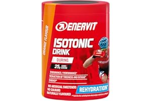 Enervit, Isotonic Drink Arancia, Bevanda Reidratante, Per Reidratarsi Durante Sforzi Prolungati, Riduce la Stanchezza, 25g di Carboidrati a Porzione, Gusto Arancia, Barattolo da 420g