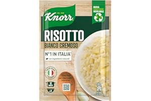Knorr Risotto Bianco Cremoso, Risotto Pronto con Ingredienti Naturali, 100% Riso Italiano e Chicci al Dente, Preparazione in Pentola o al Microonde, 175g, 2 Porzioni