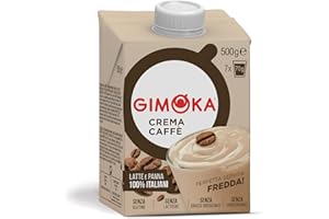 Gimoka CREMA FREDDA CAFFÈ - Brick da 500g - Senza lattosio senza glutine senza conservanti - a base di latte con caffè solubile delattosata, UHT a lunga conservazione