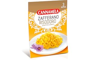 Cannamela, Zafferano Risodoro, 3 bustine, Ideale per Risotto, Paella, Pesce, Carni Bianche, Dolci