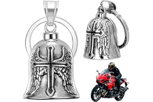 Marypaty Campanella Moto, Campanella Moto Guardian Bell, Portachiavi Moto, Guardian Bell Campanella Portafortuna Moto, con Anello Appeso, per Biciclette, Moto
