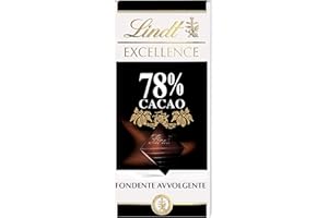 Lindt EXCELLENCE Tavoletta di Cioccolato Fondente 78% Cacao, formato 100g