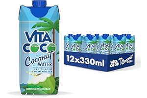 Vita Coco acqua di cocco pura 12x330 ml idratante naturale, piena di elettroliti, senza glutine, ricca di vitamina C e potassio, 3960ML