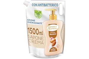 Spuma Di Sciampagna Ecoricarica Sapone Liquido Mani Latte Di Mandorla - 1500 Ml
