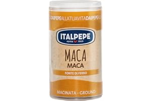 Italpepe, Maca Macinata, Fonte di Ferro, Ideale da Utilizzare per la Creazione di Biscotti, Frullati e Yogurt, Pack Richiudibile 100% Riciclabile, Ottimi per Darti la Giusta Carica Giornaliera
