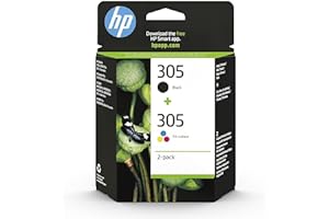 HP 305 Nero e Tricromia, 6ZD17AE, Confezione da 2 Cartucce Originali, Compatibili con Stampanti DeskJet seri Deskjet serie 2300, 2700, 2800, 4200, 4100, HP Envy 6010, 6020, 6030 e 6040