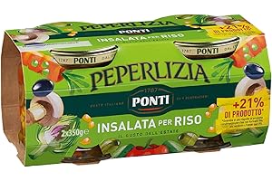 Ponti, Insalata Per Riso Bis Peperlizia, Insalata di Riso Ricca di Sapori e di Ingredienti di Qualità Freschi, 100% Made in Italy, 350 g