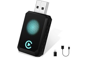 CarPlay Wireless Adapter 2025 Upgrade CarPlay Dongle Converte Cablato a Wireless per iPhone, USB C/A Plug and Play Adattatore Compatibile con iPhone iOS 10+ e Auto con CarPlay