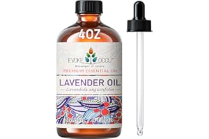 EVOKE OCCU Olio essenziale di lavanda 118ml, puro olio essenziale di lavanda per diffusore, cura della pelle, rilassamento, sonno, capelli, massaggio - 4 FL Oz
