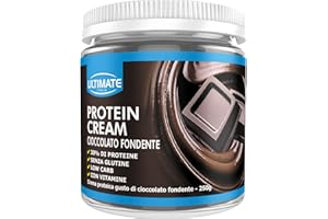 Protein Cream Cioccolato Fondente - Crema Proteica Spalmabile Col 30% Di Proteine Del Siero Del Latte - Whey Isolate Microfiltrate - Senza Glutine - Senza Zucchero - Low Carb - 250 g