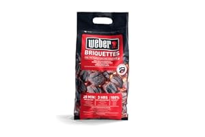 Weber Carbone per Barbecue (4kg), per Una Bruciatura Lunga e Costante, Ideale per Una Lunga Superficie di cotturata, Legno 100% Naturale, Raccolto Sostenibile, Certificato FSC (17590)