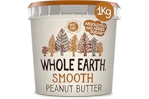 Whole Earth Crema di Arachidi Cremoso, Crema Spalmabile, Fonte Naturale di Proteine Vegetali, Senza Glutine, Vegan, Confezione da 1kg