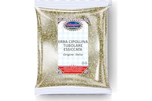 Erba Cipollina Essiccata al Sole in Busta da 100 gr | Gluten Free Vegan | Erba Aromatica Naturale Coltivata in Sicilia - Spezia Cruda Qualità Premium - Aroma Puro (Erba Cipollina)