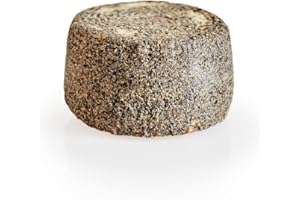 Formaggio Nero di Sicilia | Formaggio di capra e pecora | Tipico Siciliano | 450 gr | Affinato in crosta con pepe nero