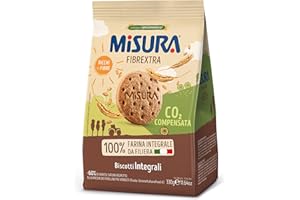 Misura Biscotti Integrali Fibrextra | 100% Farina Integrale | Ricchi in Fibre | Confezione da 330 grammi
