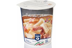 Formia Pasta in Cup MACCARONCINI ALLA CARBONARA confezione da 70g, Pronta in 4 Minuti