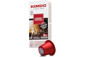 Kimbo Capsule Napoli Compatibili Nespresso, Intensità 10/12, 10 Astucci da 10 Capsule (Totale 100 Capsule)