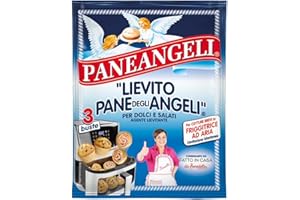 Paneangeli Lievito Pane degli Angeli per Cotture Brevi in Friggitrice ad Aria, in Collaborazione con Fatto in Casa da Benedetta, Lievitazione Istantanea, Senza Glutine e Vegano, 3 Buste, 39 g