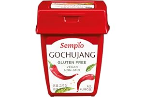 Sempio Gochujang (250g) - Pasta di Peperoncino Coreana, Dolce, Acida, Gustosa e Piccante. Salsa di Peperoncino Rosso per Tteokbokki, Cucina Coreana. Vegana, Non-OGM