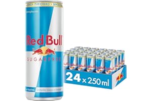 Red Bull Energy Drink, Senza Zuccheri, 250 ml (24 Lattine)