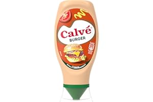 Calvé Salsa Burger, Formato 430 ml, Salsa Extragusto con Maionese, Senape, Cipolla e Salsa Worcestershire, Ideale per Sandwich e Burger, Bottiglia 100% riciclata