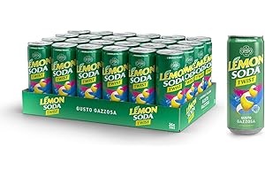 Lemonsoda | Twist Lime, Bevanda Gassata al Gusto Gazzosa, 24 Lattine da 33 cl, Senza Zuccheri, Rinfrescante, Senza coloranti e Conservanti