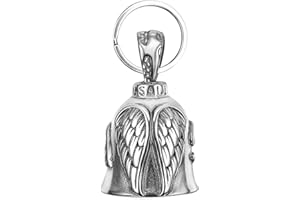 QZQUFJ Campanella Moto Guardian Bell Originale, Campanellino Motociclisti, Portachiavi Moto Portafortuna, Angelo Custode Con Anello Appeso Per Auto Elettriche, Moto, Biciclette Ecc.