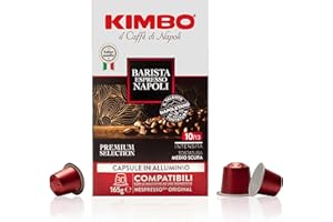 Kimbo Capsule Compatibili Nespresso* Original in Alluminio - 30 Capsule - Barista Espresso Napoli