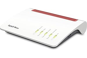 AVM FRITZ!Box 7590 High-End WLAN AC + N Router (VDSL-/ADSL, 4x4 MU-MIMO con 1.733 (5 GHz) e 800 Mbit/s (2.4 GHz), base DECT, Media Server) (ricondizionato)