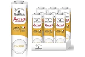 Granarolo, Latte UHT Accadì da 1 Litro, 6 Confezioni di Latte 100% Italiano Senza Lattosio (<0,1%) e con 3% di Grassi